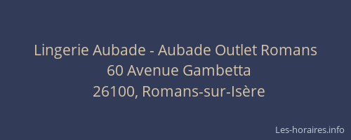 Lingerie Aubade - Aubade Outlet Romans
