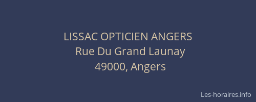 LISSAC OPTICIEN ANGERS