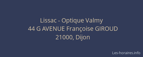 Lissac - Optique Valmy