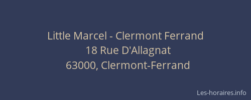 Little Marcel - Clermont Ferrand