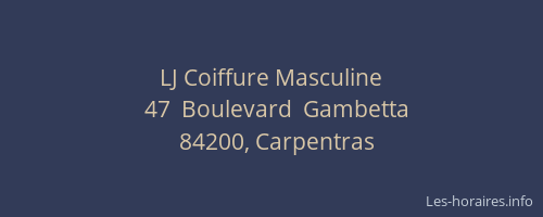 LJ Coiffure Masculine