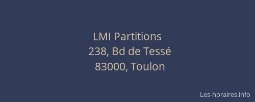 LMI Partitions