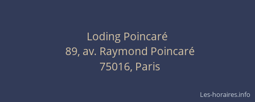 Loding Poincaré