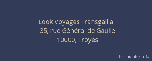 Look Voyages Transgallia