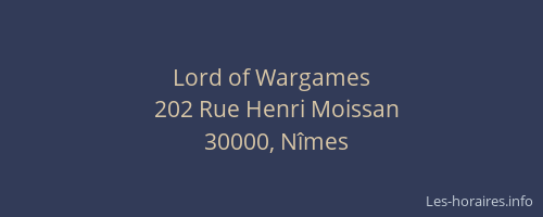 Lord of Wargames