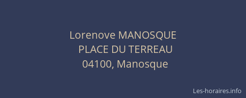 Lorenove MANOSQUE