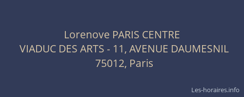 Lorenove PARIS CENTRE