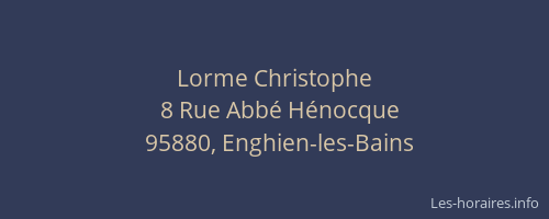 Lorme Christophe