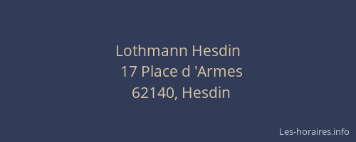 Lothmann Hesdin