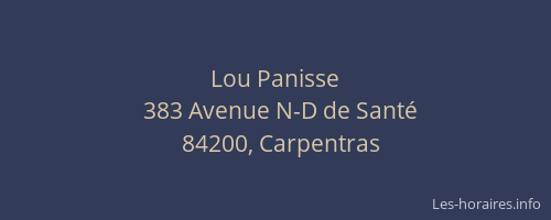 Lou Panisse