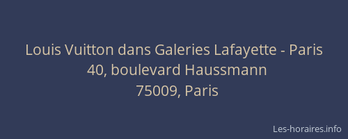 Louis Vuitton dans Galeries Lafayette - Paris
