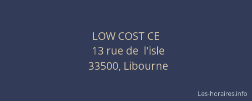 LOW COST CE