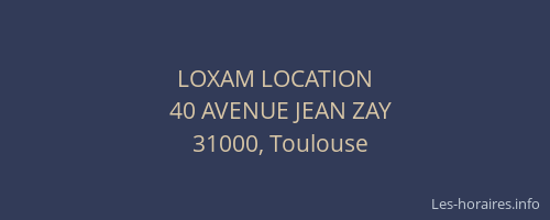 LOXAM LOCATION