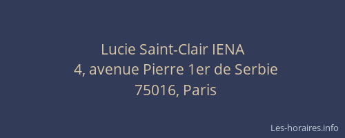 Lucie Saint-Clair IENA