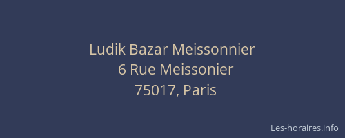 Ludik Bazar Meissonnier