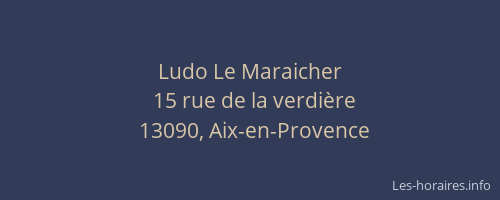 Ludo Le Maraicher