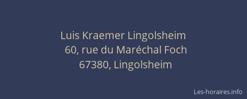 Luis Kraemer Lingolsheim