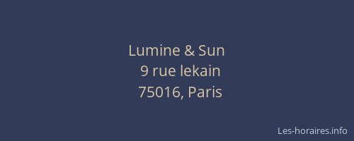 Lumine & Sun