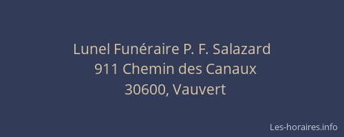 Lunel Funéraire P. F. Salazard