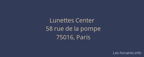 Lunettes Center