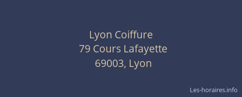 Lyon Coiffure