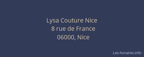 Lysa Couture Nice