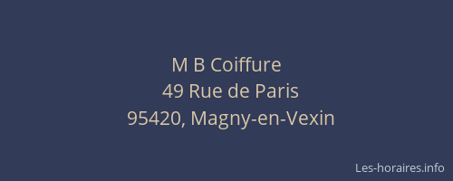M B Coiffure