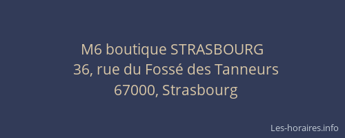 M6 boutique STRASBOURG