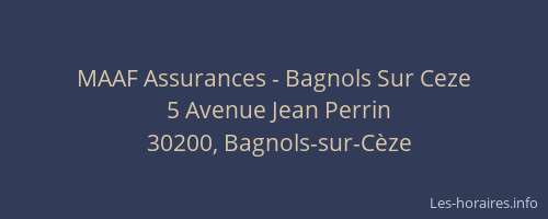 MAAF Assurances - Bagnols Sur Ceze