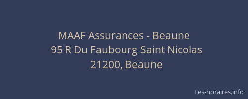 MAAF Assurances - Beaune