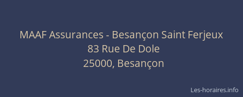 MAAF Assurances - Besançon Saint Ferjeux