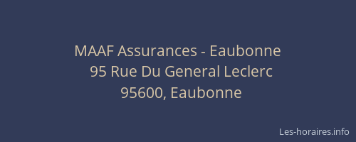 MAAF Assurances - Eaubonne