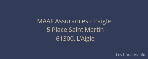 MAAF Assurances - L'aigle