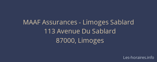 MAAF Assurances - Limoges Sablard