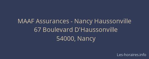 MAAF Assurances - Nancy Haussonville