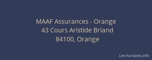 MAAF Assurances - Orange