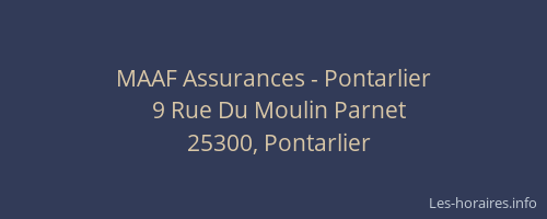 MAAF Assurances - Pontarlier