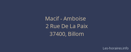 Macif - Amboise