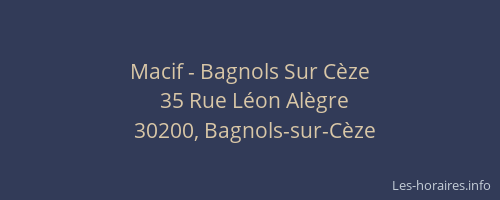 Macif - Bagnols Sur Cèze