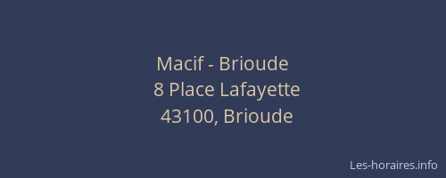 Macif - Brioude