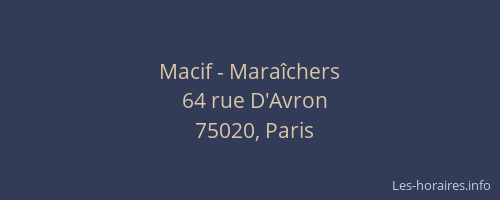 Macif - Maraîchers