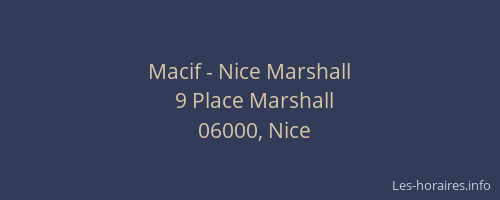 Macif - Nice Marshall