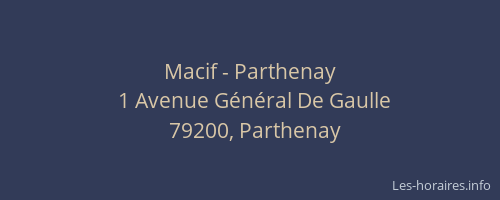 Macif - Parthenay