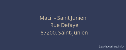 Macif - Saint Junien