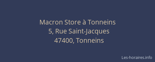 Macron Store à Tonneins