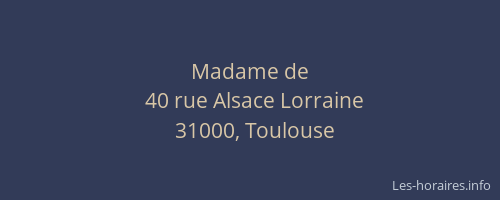 Madame de