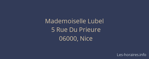 Mademoiselle Lubel