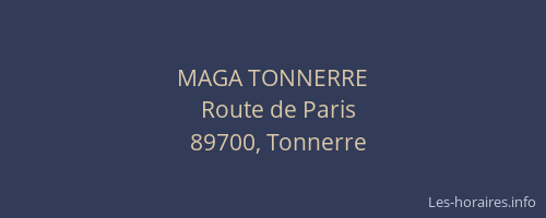 MAGA TONNERRE