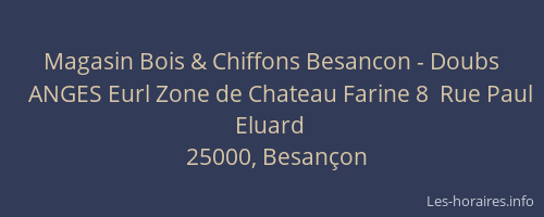 Magasin Bois & Chiffons Besancon - Doubs