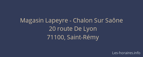 Magasin Lapeyre - Chalon Sur Saône